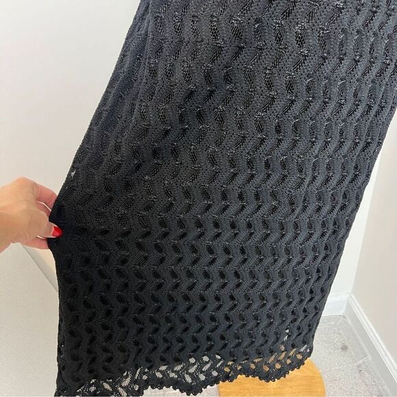 Parallel Dresses Spaghetti Vintage Strap Black Knit Lined Dress Sz 8 (519) - Picture 5 of 12
